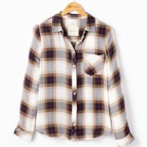 NWOT thread & supply womens plaid top